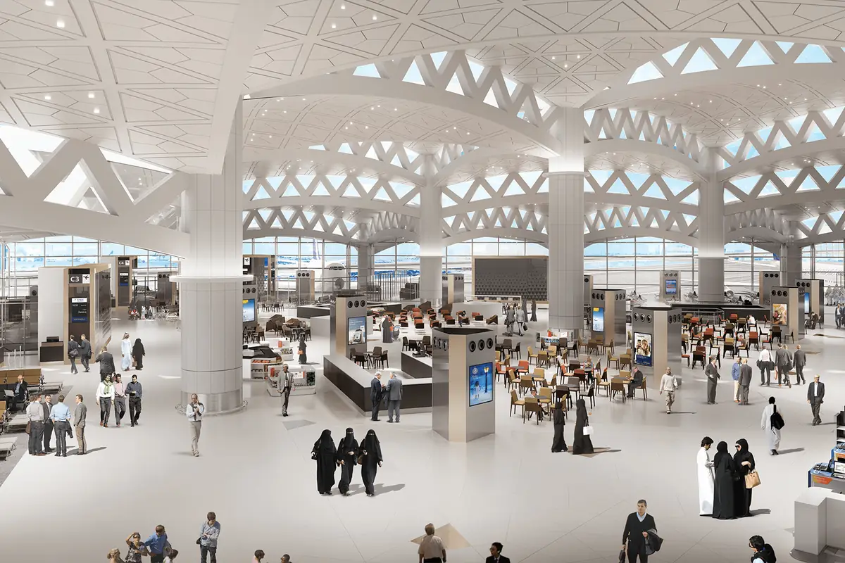 L'interno di un terminal del King Khalid International Airport